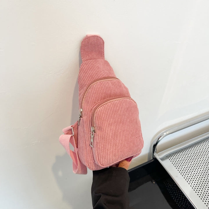 WoMulti-Fächige Corduroy Sling Bag Karnz