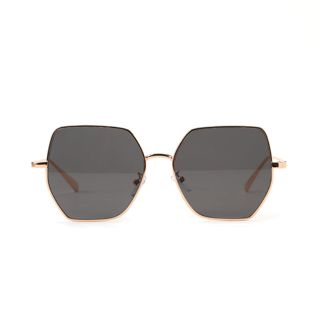 Damen modische hexagonale Sonnenbrille mit UV-Schutz Karnz