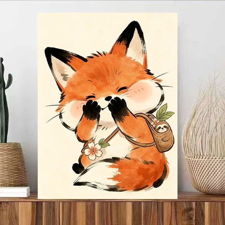 Niedliche Tierillustration Wandkunst Karnz
