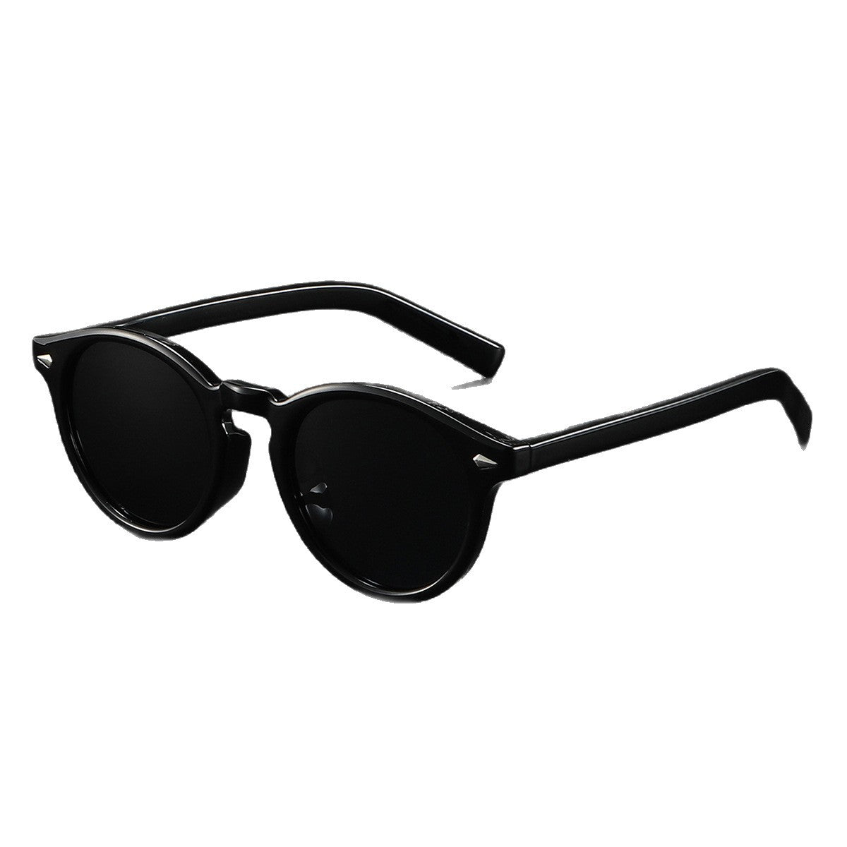 Damen Rund-Sonnenbrille mit transparentem Rahmen und reflektierenden Gläsern Karnz