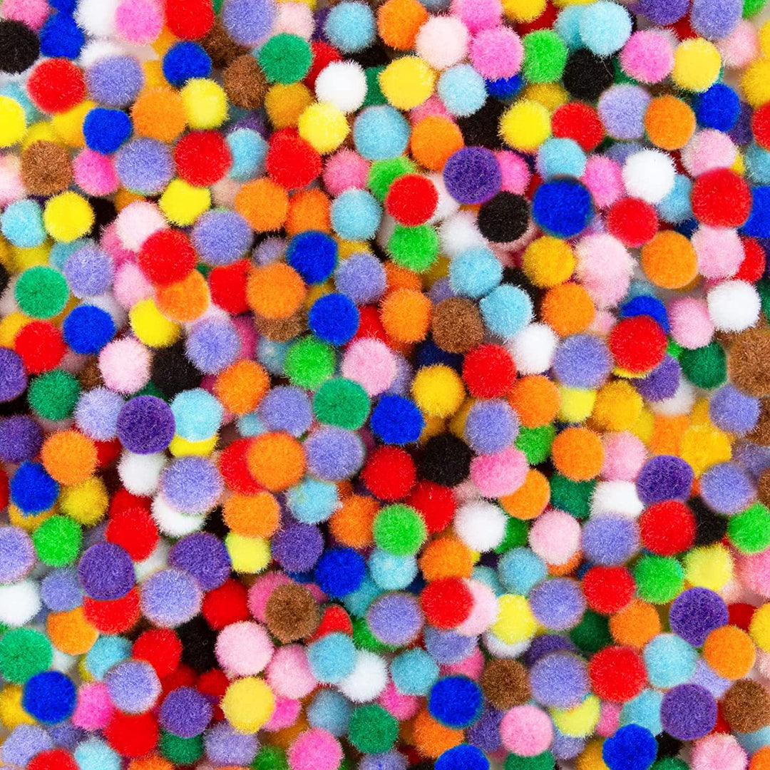 Unisex farbenfrohe Bastelpompons Karnz