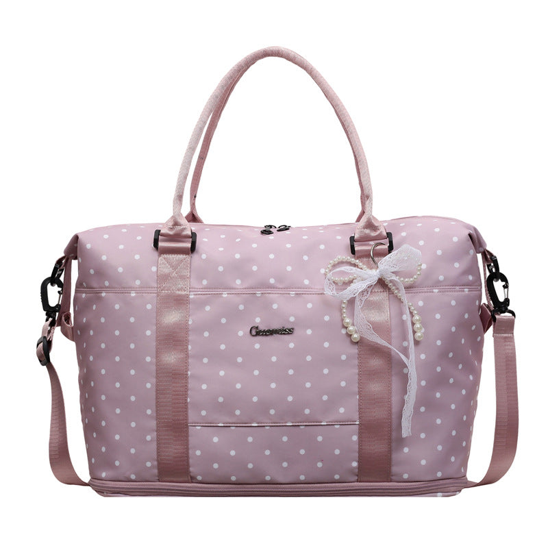 Stilvolle gepunktete Wochenend-Duffel-Tasche Karnz