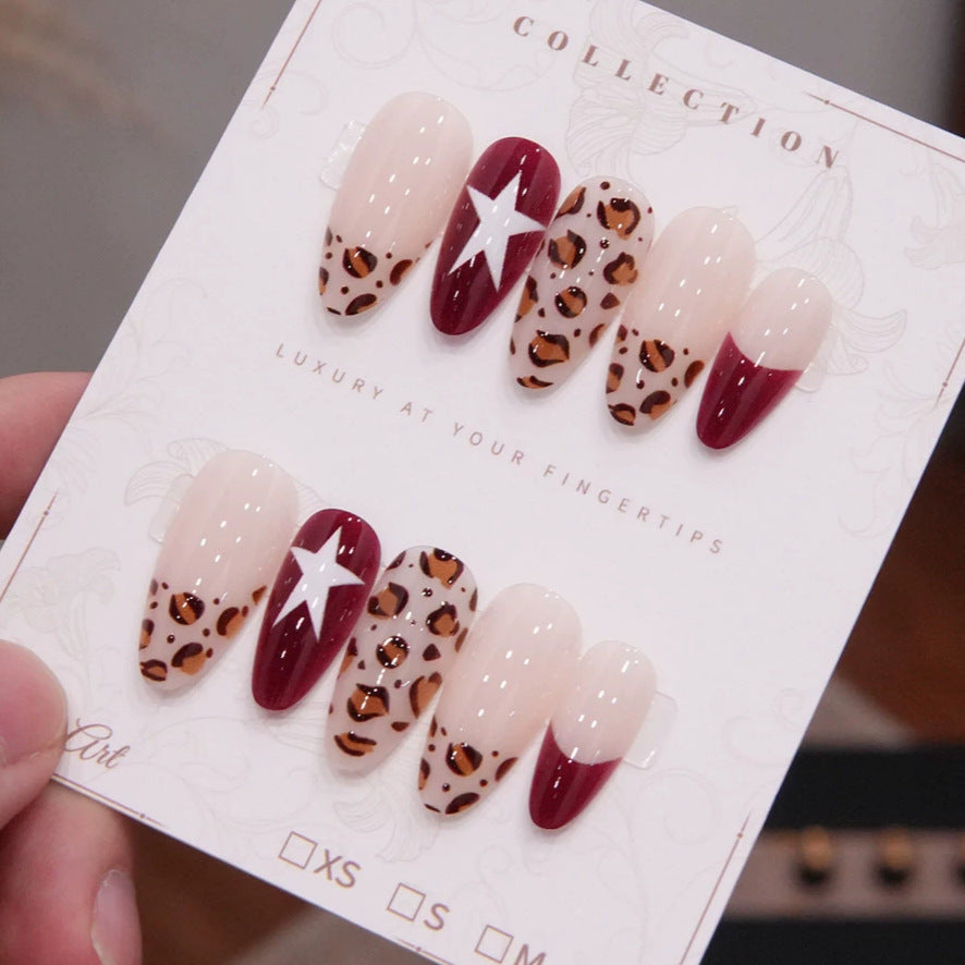 Luxuriöses Leopardenmuster Press-On Nagelset