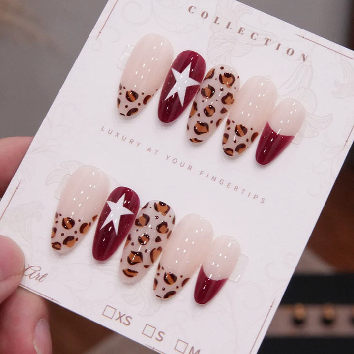 Luxuriöses Leopardenmuster Press-On Nagelset
