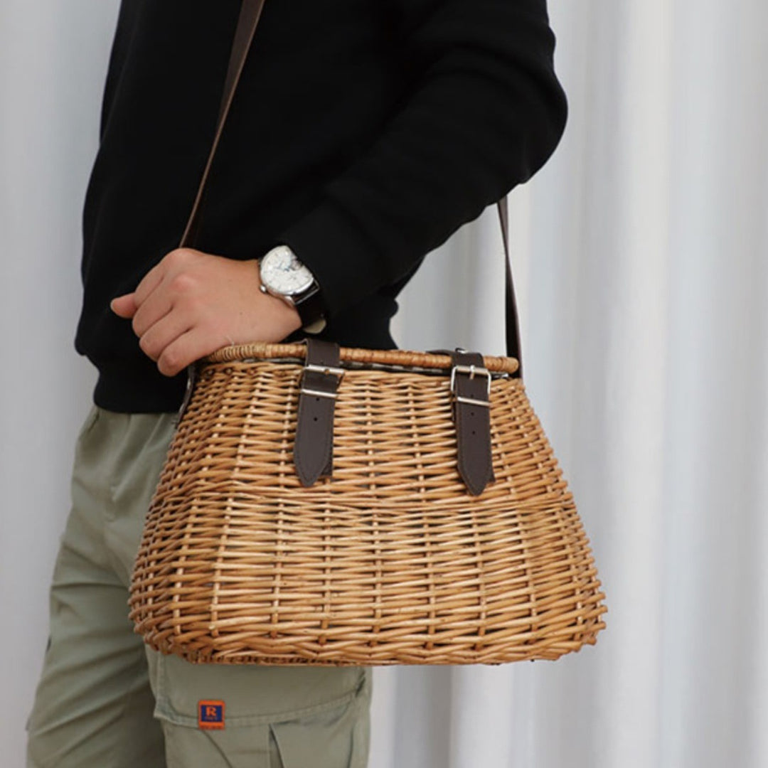 Stilvolle Gewebte Bucket Bag Karnz