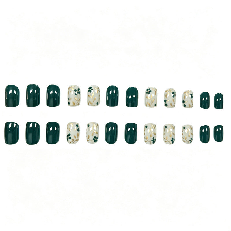 Elegante florale Kunst-Gel-Nagelverbesserungen Karnz