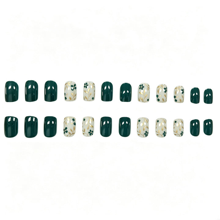 Elegante florale Kunst-Gel-Nagelverbesserungen Karnz