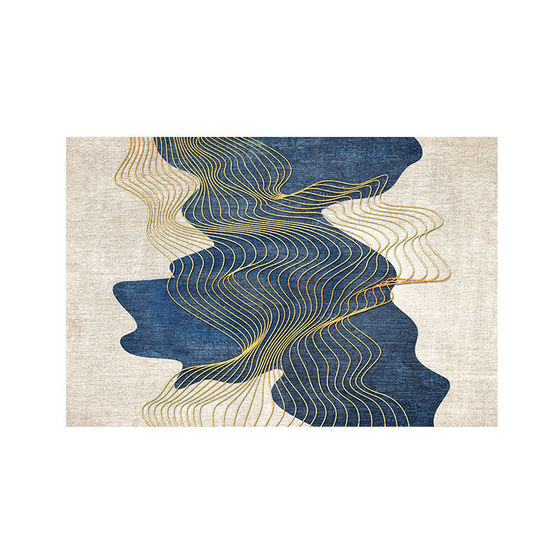 Modern abstraktes Blattdesign Teppich Karnz