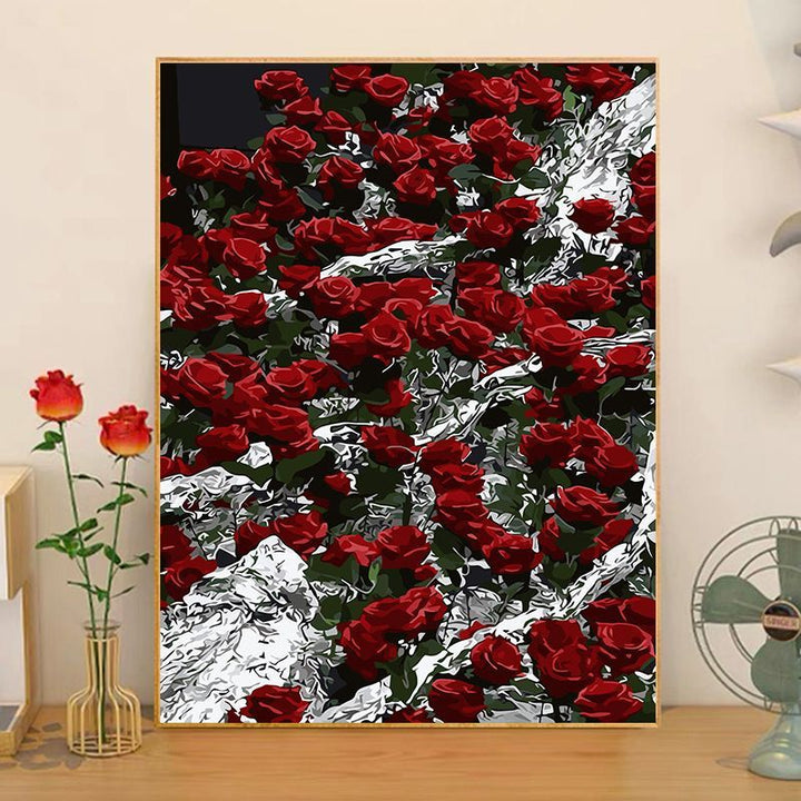 Florale Anordnung Leinwandkunst Karnz
