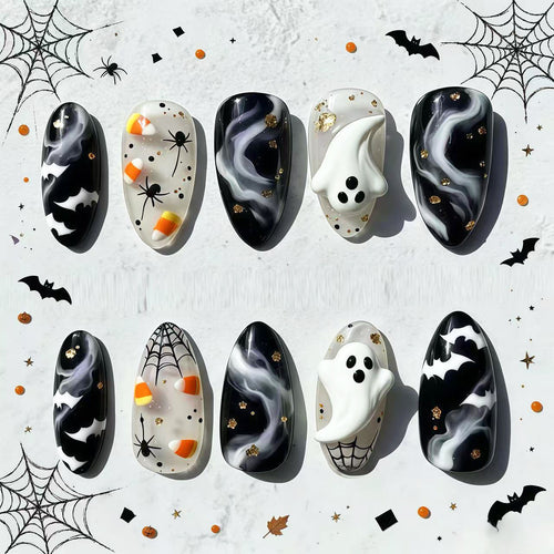 Halloween-Themen Press-On Nail Art Set 1790745925