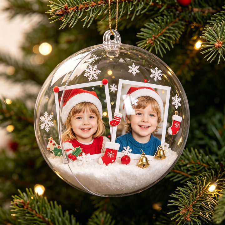 Dekorative transparente Weihnachtskugeln