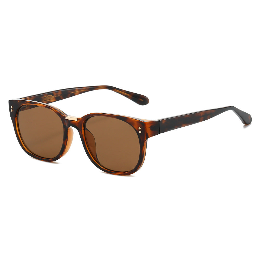 Damen modische Sonnenbrille mit transparentem Rahmen und eleganten Details Karnz
