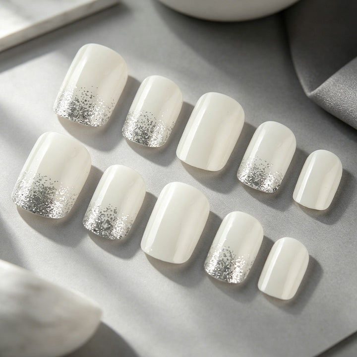 Elegantes Glitter-Spitze Nail Art Set Karnz
