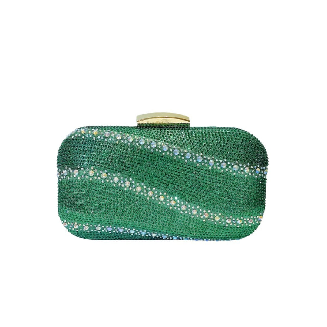 Kristallbesetzte Clutch-Handtasche