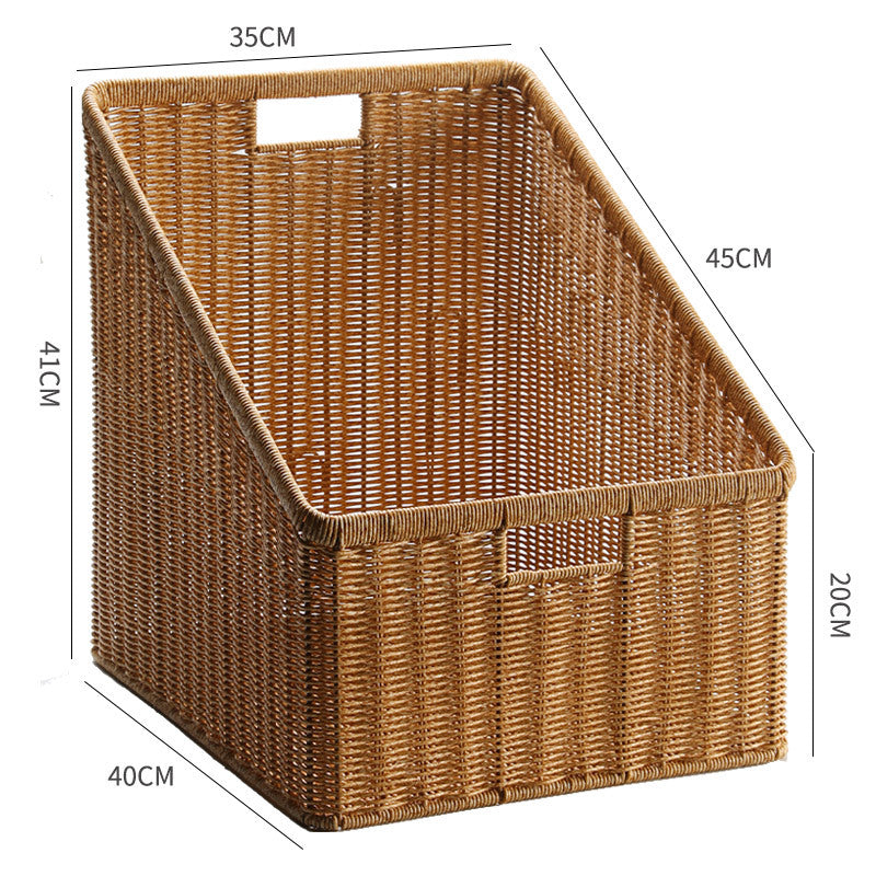 Unisex Geräumiger Aufbewahrungskorb aus geflochtenem Naturmaterial Karnz