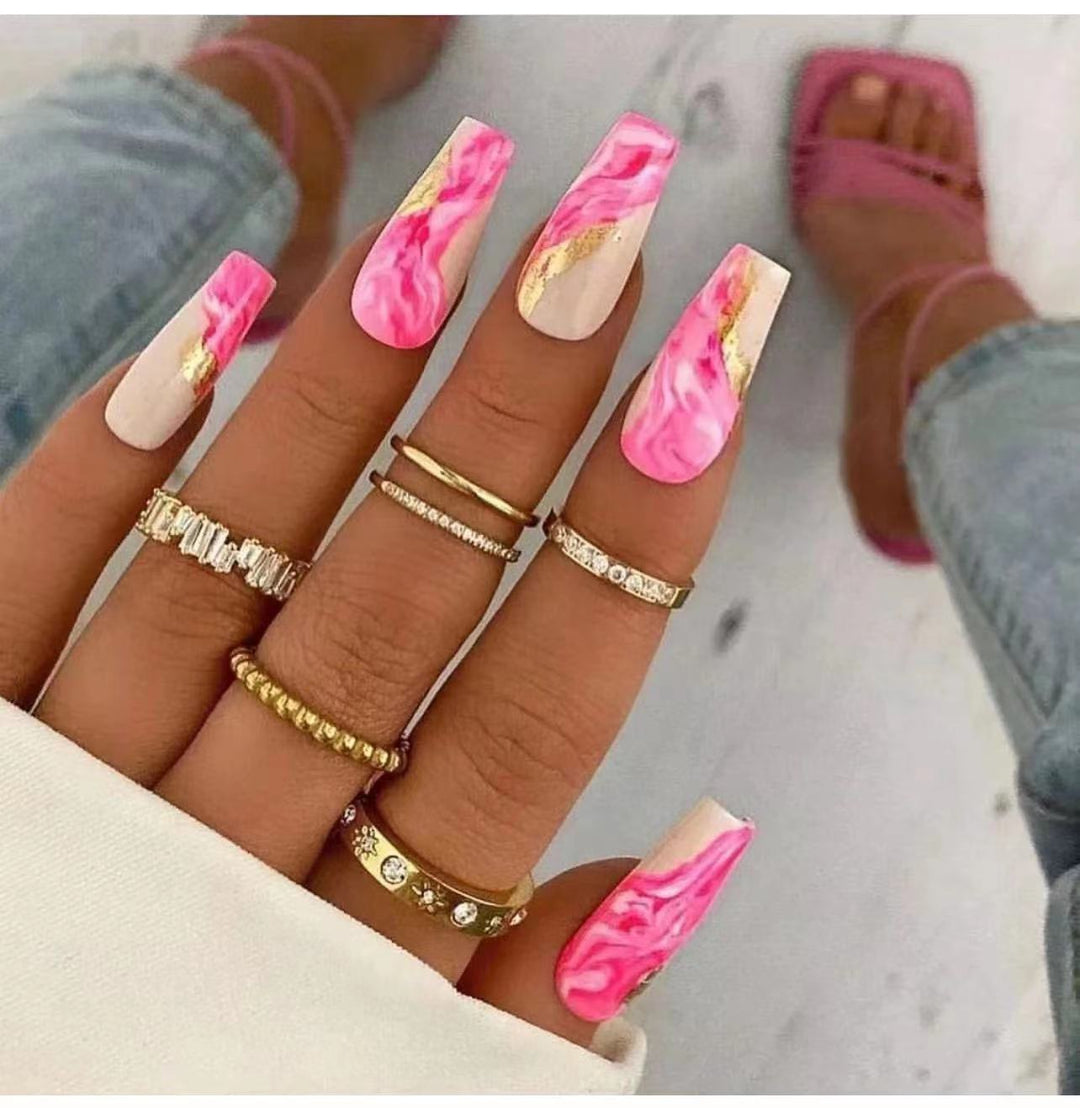 Marmor Design Nail Art Karnz
