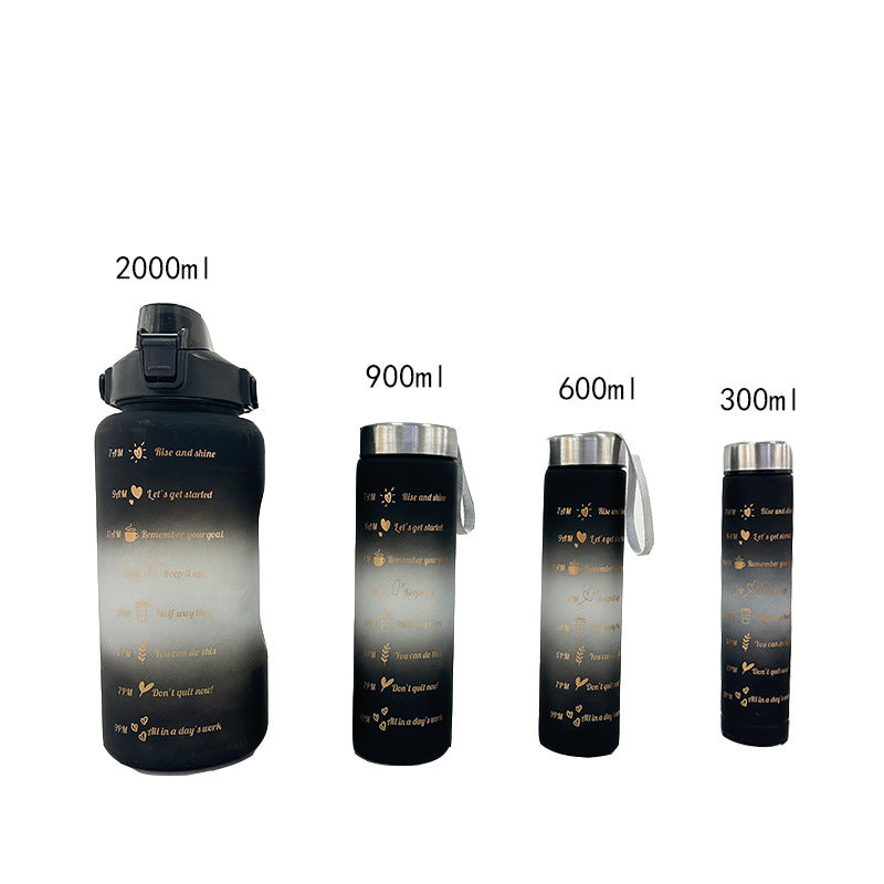 Damen Motivations-Trinkflasche mit Zeitskala und ergonomischem Design Karnz