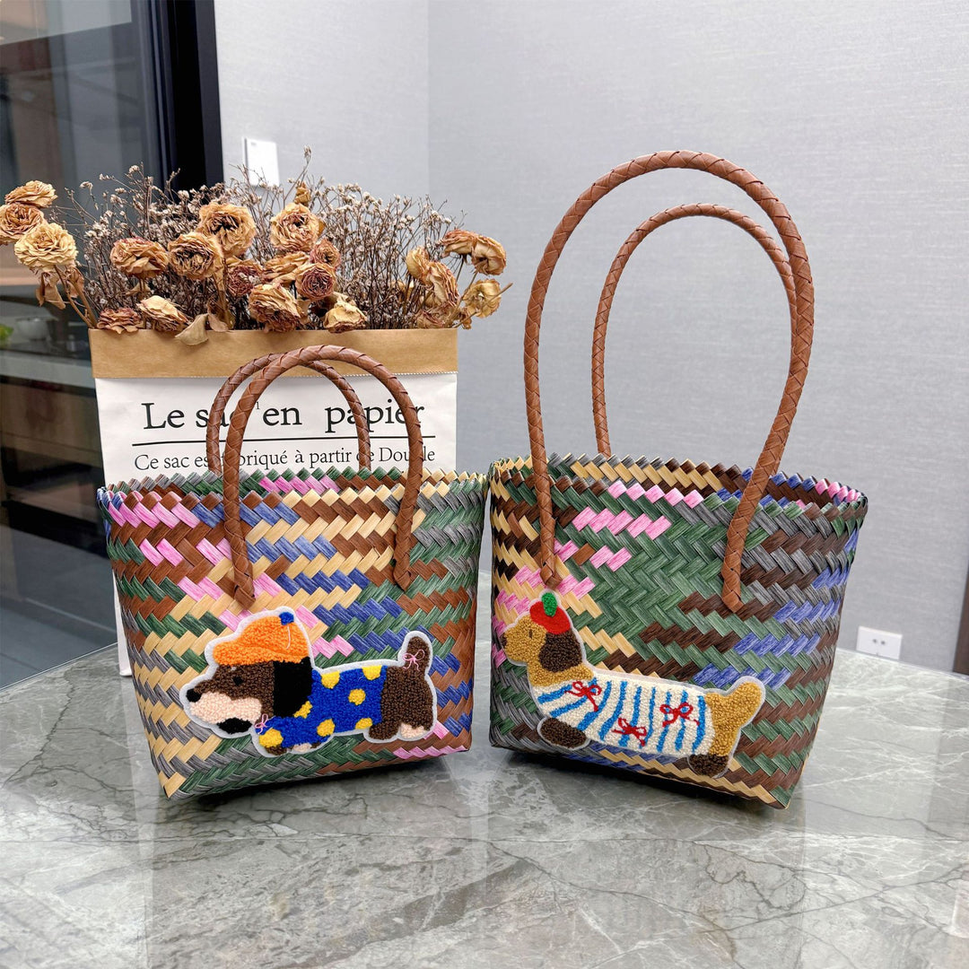 Verspielte Bast Handtasche Karnz