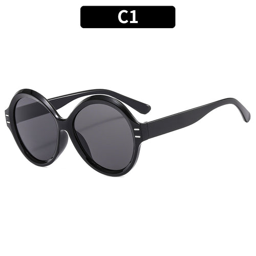 Überdimensionale Rundrahmen-Sonnenbrille