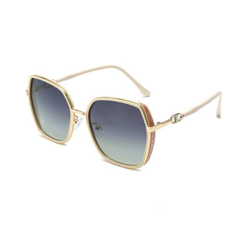 Übergroße retro-inspirierte geometrische Sonnenbrille