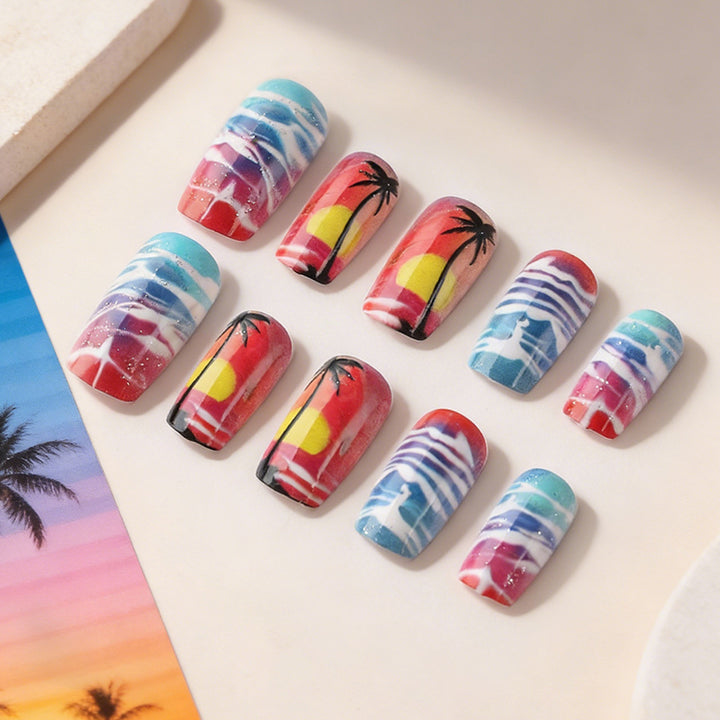 Tropical Sunset Nagelkunst Set Karnz