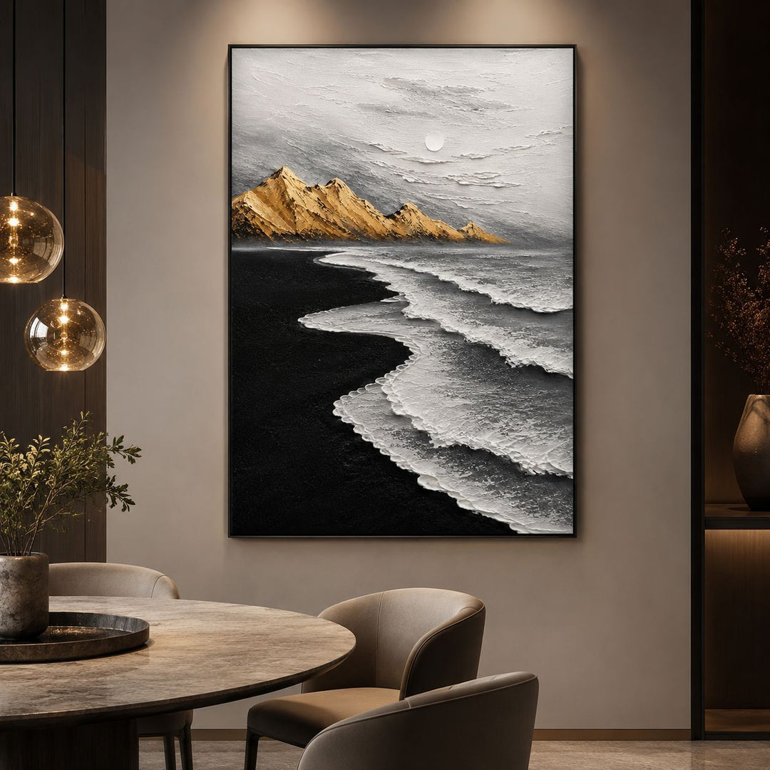Abstraktes Küstenlandschaft Leinwand Kunstwerk
