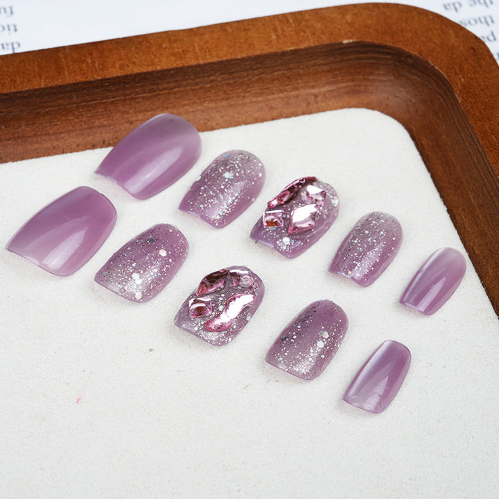 Dekorative Glitter Press-On Nagelspitzen Karnz