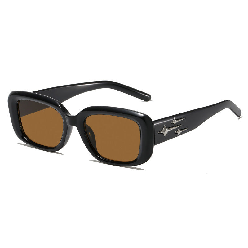 Vintage Inspirierte Quadratische Rahmen Sonnenbrille Karnz