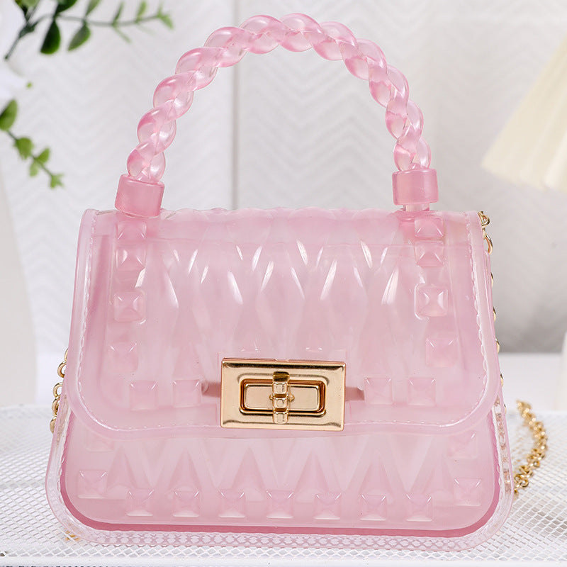 Damen Designer Handtasche mit strukturiertem Kunststoffgewebe Karnz