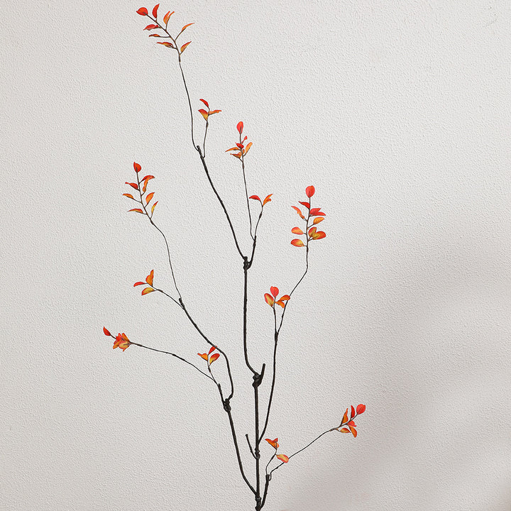 Künstlicher Blütenzweig mit lebendigen orangefarbenen Blüten Karnz