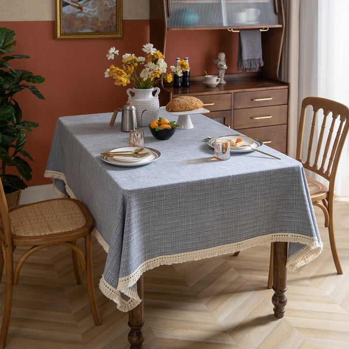 Dekorative strukturierte Tischdecke