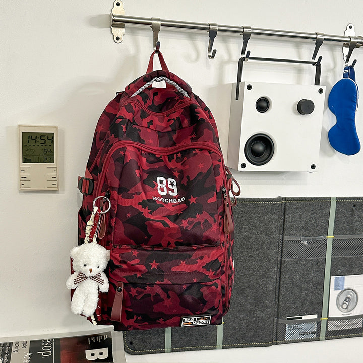 Vielseitiger Camouflage-Rucksack mit Multi-Taschen-Design Karnz