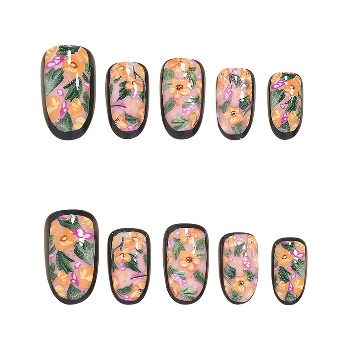 Saisonales thematisiertes Press-On-Nagelkunst-Set Karnz