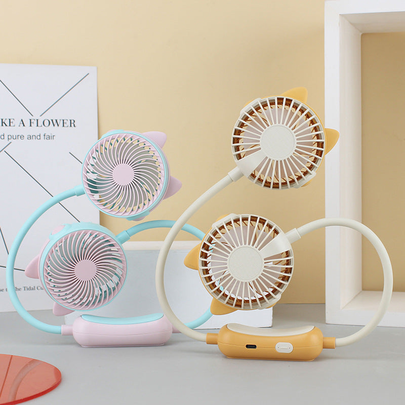 Unisex Tragbarer Doppelventilator Karnz