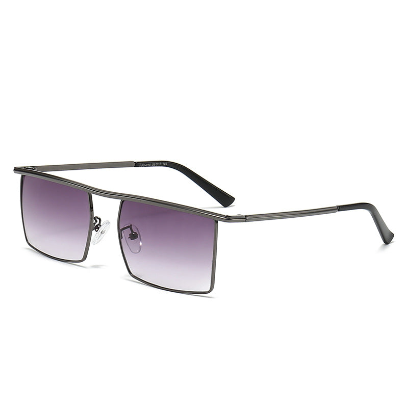 Damen modische Sonnenbrille mit filigranem, rechteckigem Rahmen Karnz