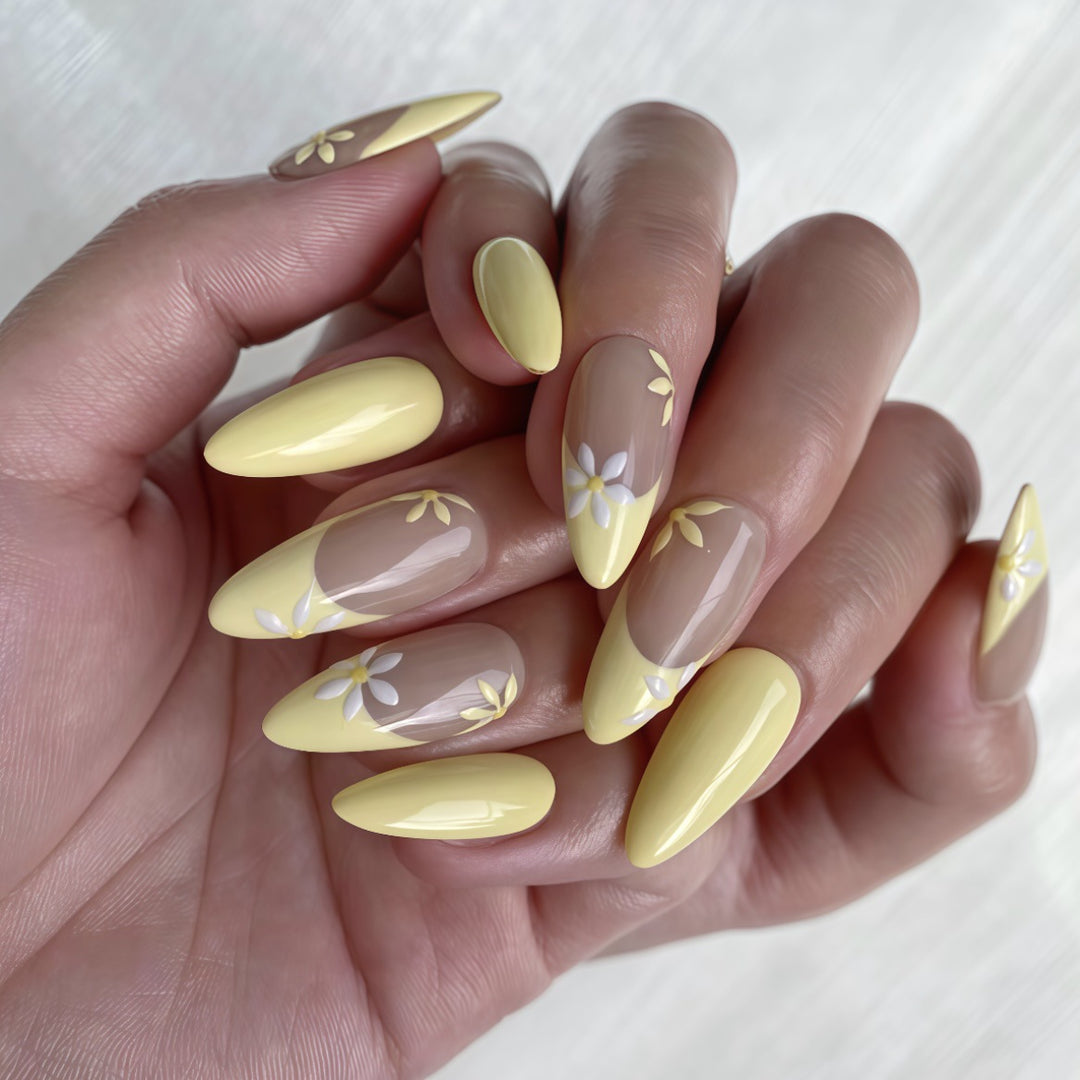 Floral Press-On Nagelkunst Set