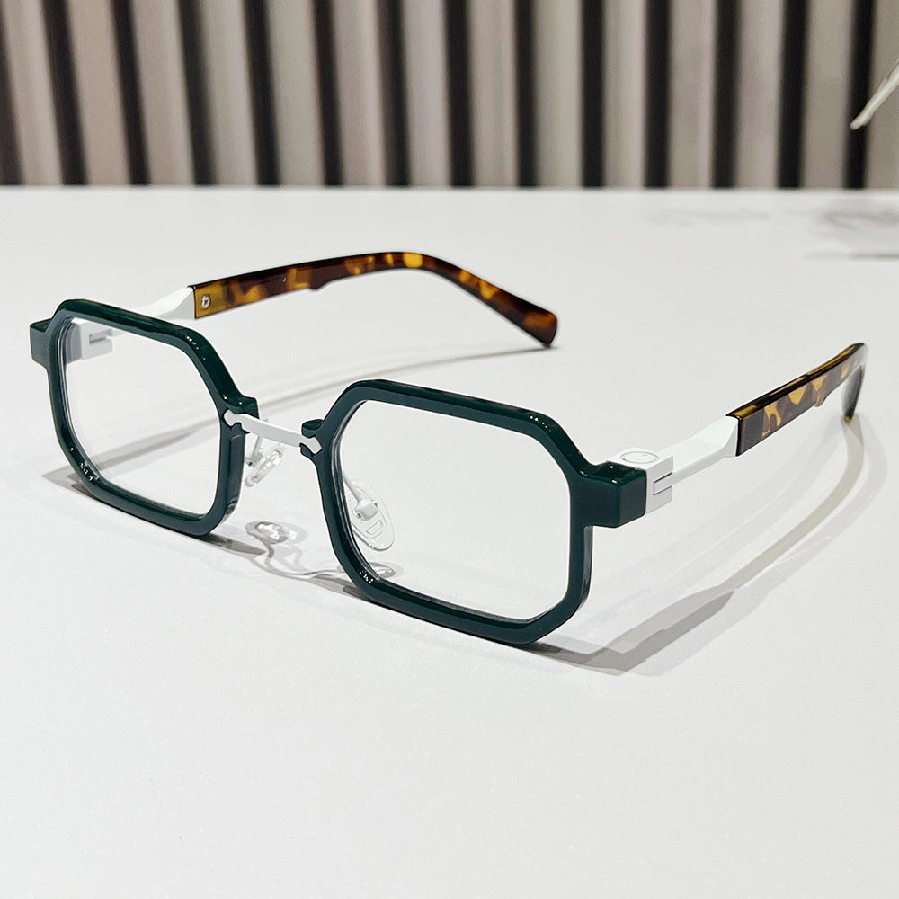 Moderne geometrische rechteckige Sonnenbrille Karnz