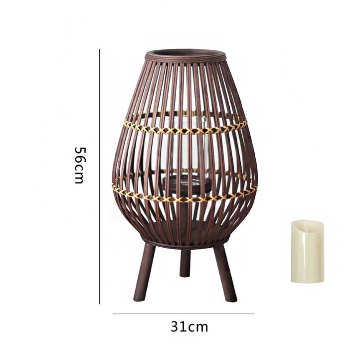Rustikale Rattan-Laterne Karnz