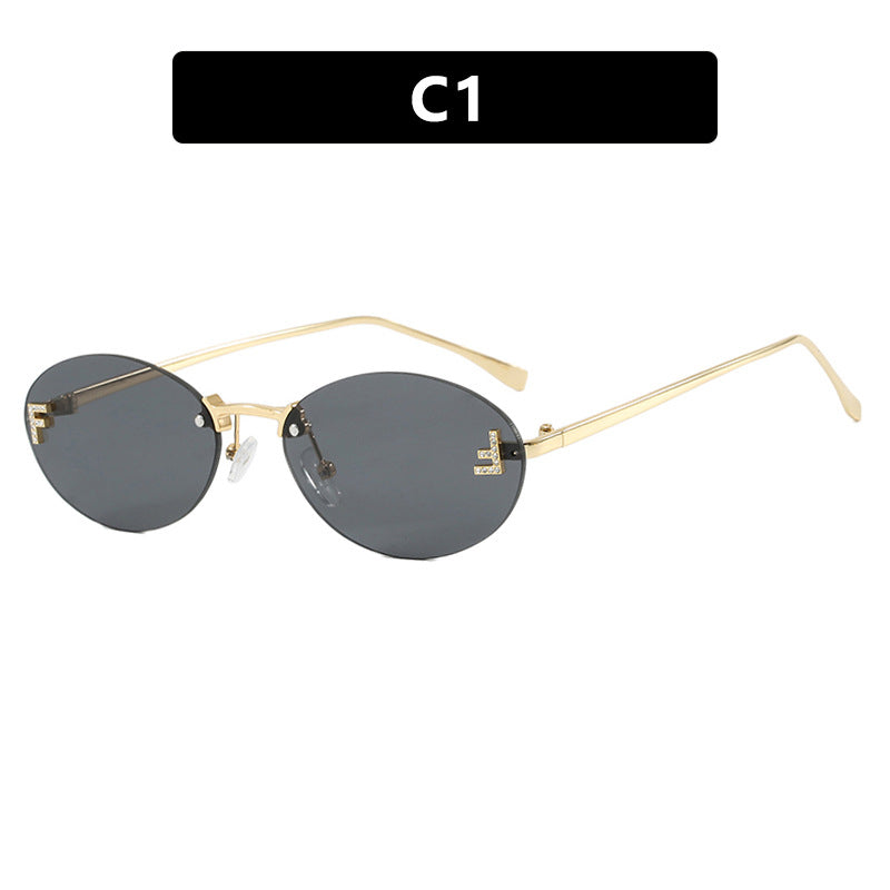 Damen modische Sonnenbrille mit eleganter, verspiegelter Gläserfront und filigranem Metallrahmen Karnz