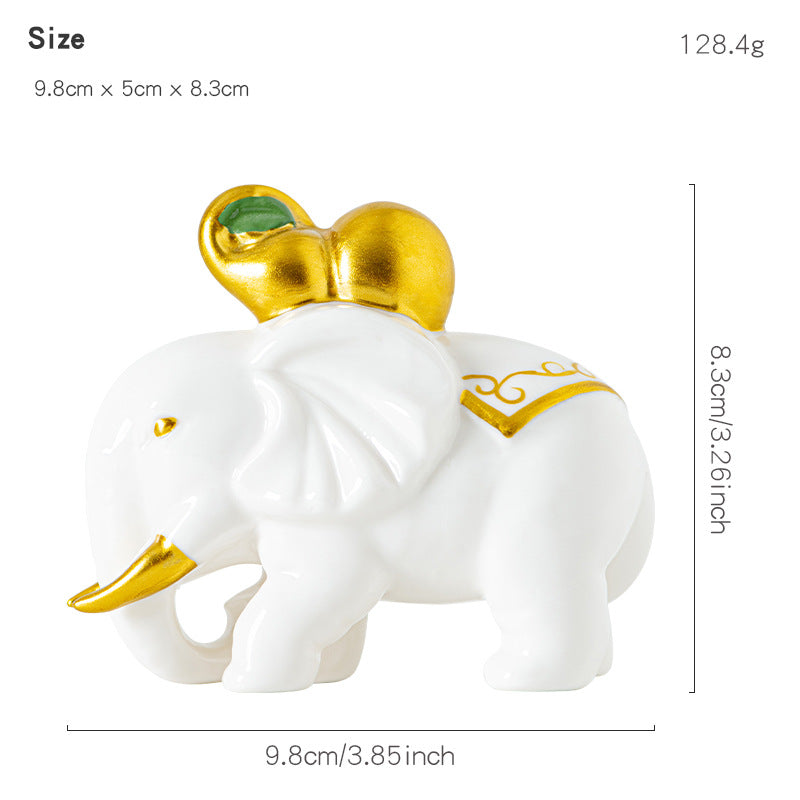 Elegante Elefantenfigur aus hochwertiger Keramik Karnz
