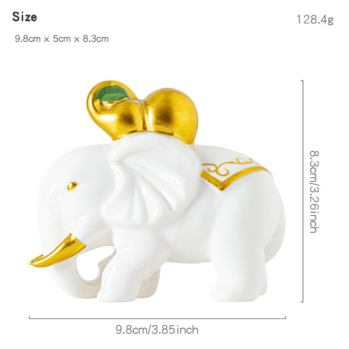 Elegante Elefantenfigur aus hochwertiger Keramik Karnz