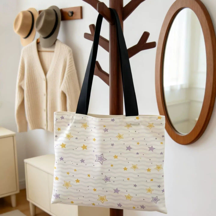 Elegante Sternmuster-Canvas-Tasche