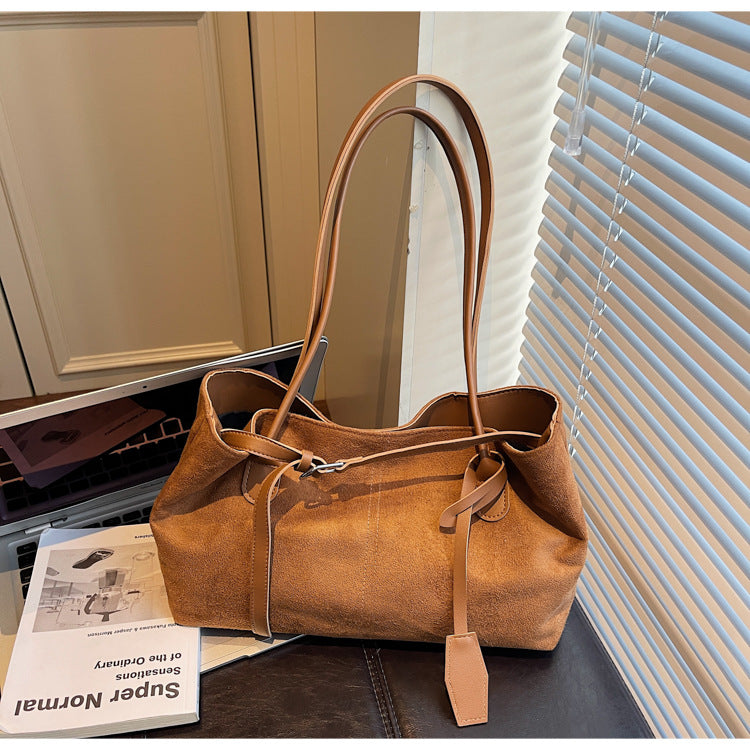 Luxe Wildleder Tote Bag Karnz