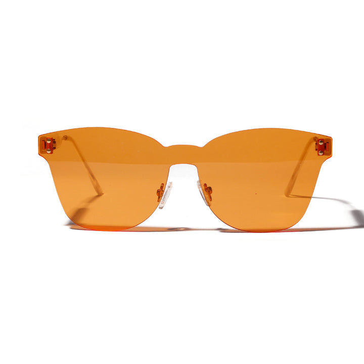 Damen Modesonnenbrille mit einzigartigem transparenten Rahmen Karnz