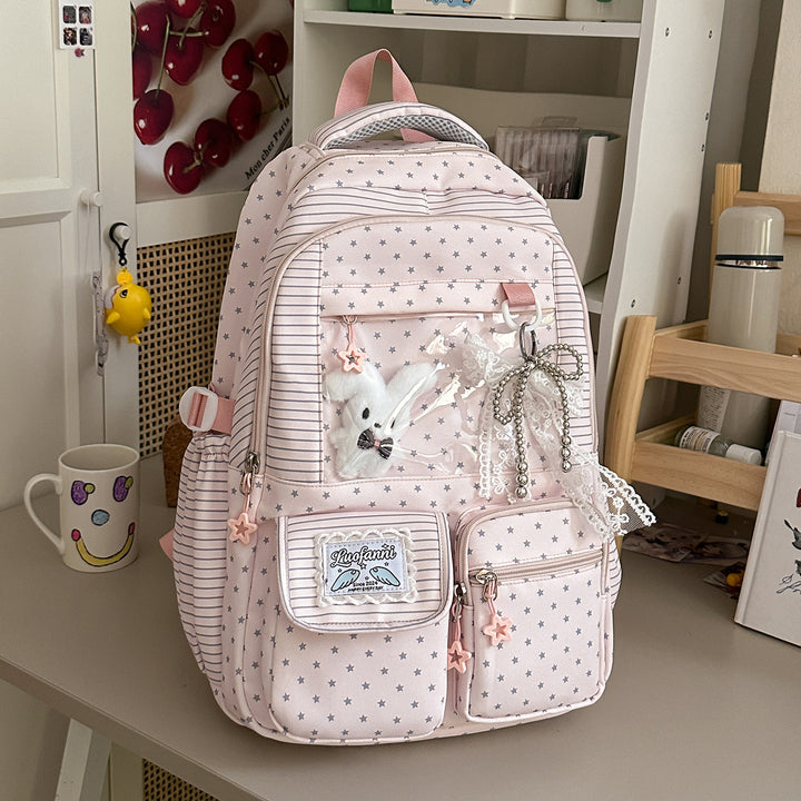 Stylische Multifunktionale Sternenprint Rucksack Karnz