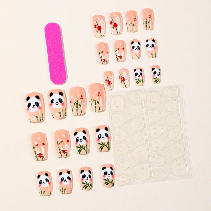 Verspielt Panda-Themen 3D Nagelkunst Set Karnz