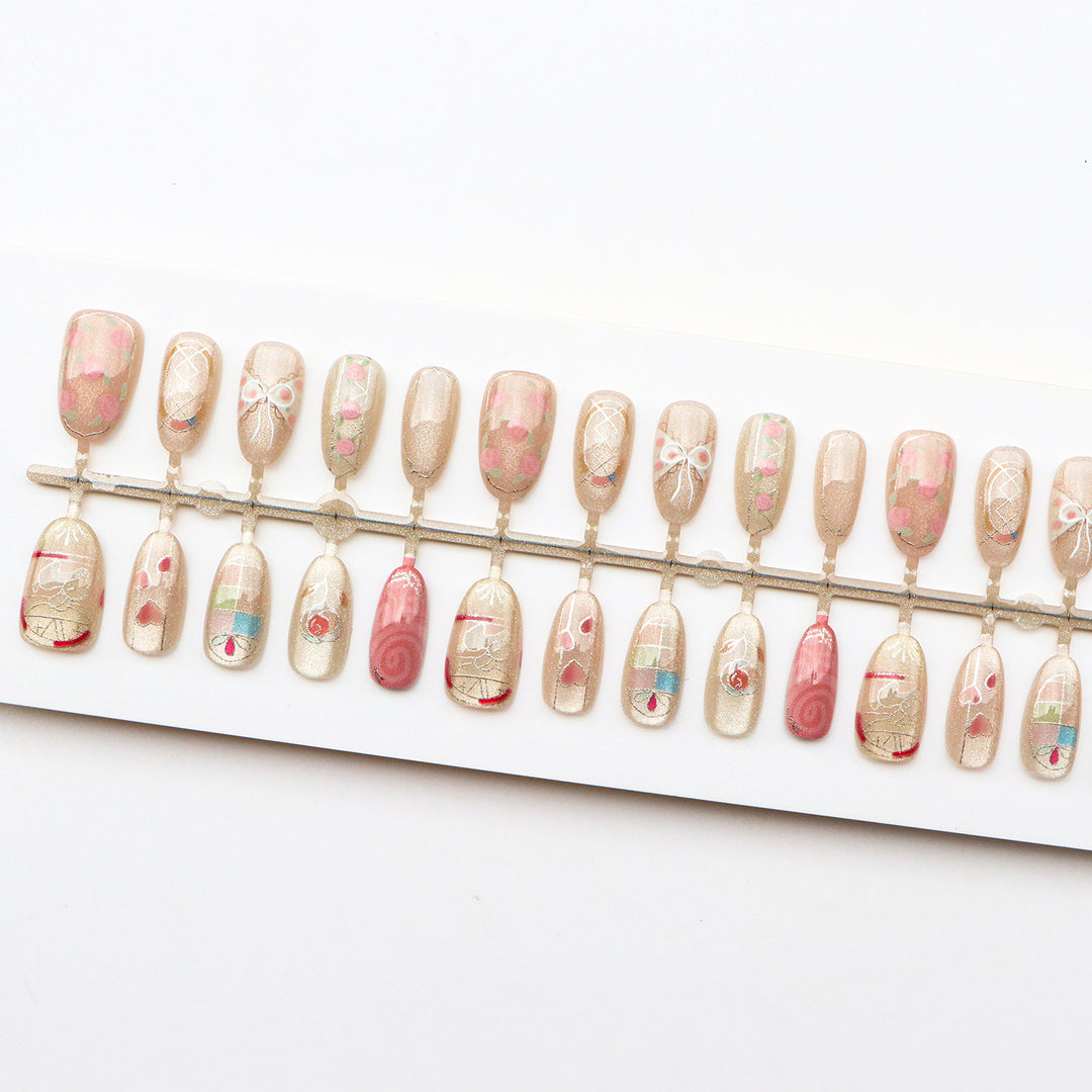 Künstlerische Press-On Nagelkunst Kollektion