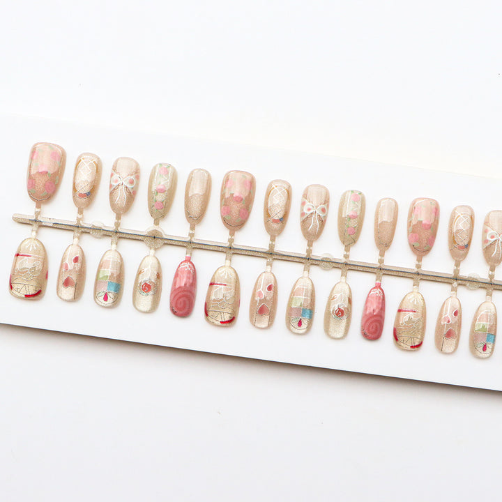 Künstlerische Press-On Nagelkunst Kollektion