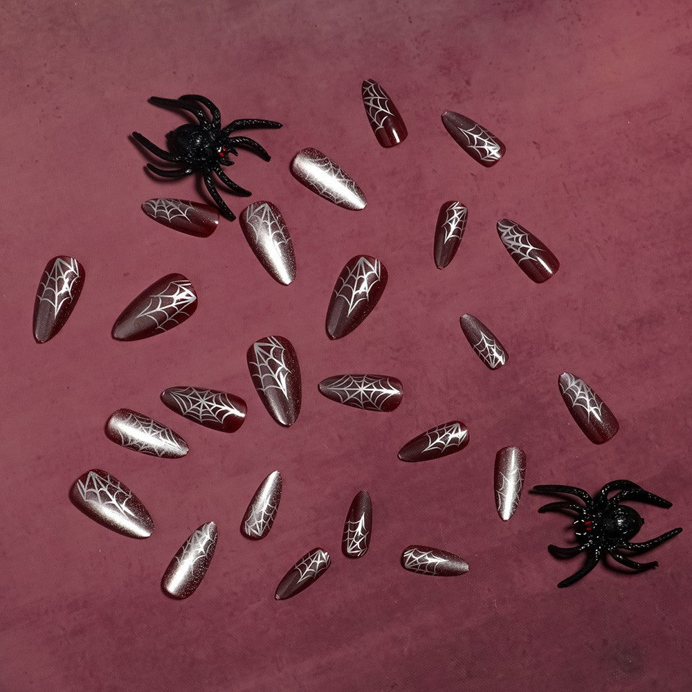 Gothic Spider Web Press-On Nails Karnz
