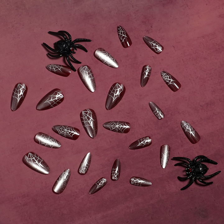 Gothic Spider Web Press-On Nails Karnz